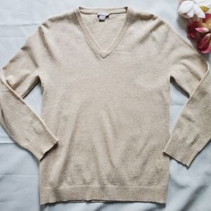 J.CREW XS Beige Lambswool Sweater